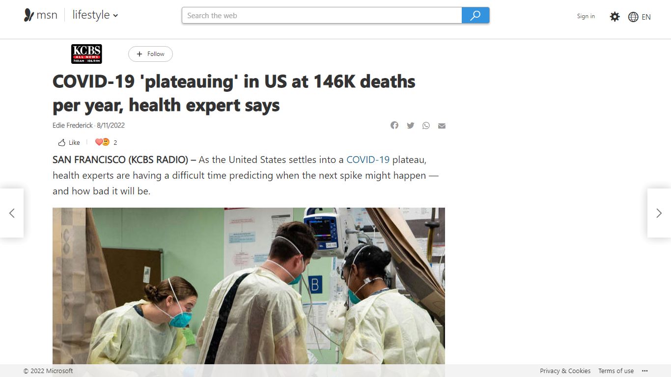 COVID-19 'plateauing' in US at 146K deaths per year, health expert says